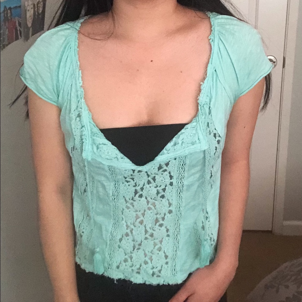 Hollister Floral Lace Top